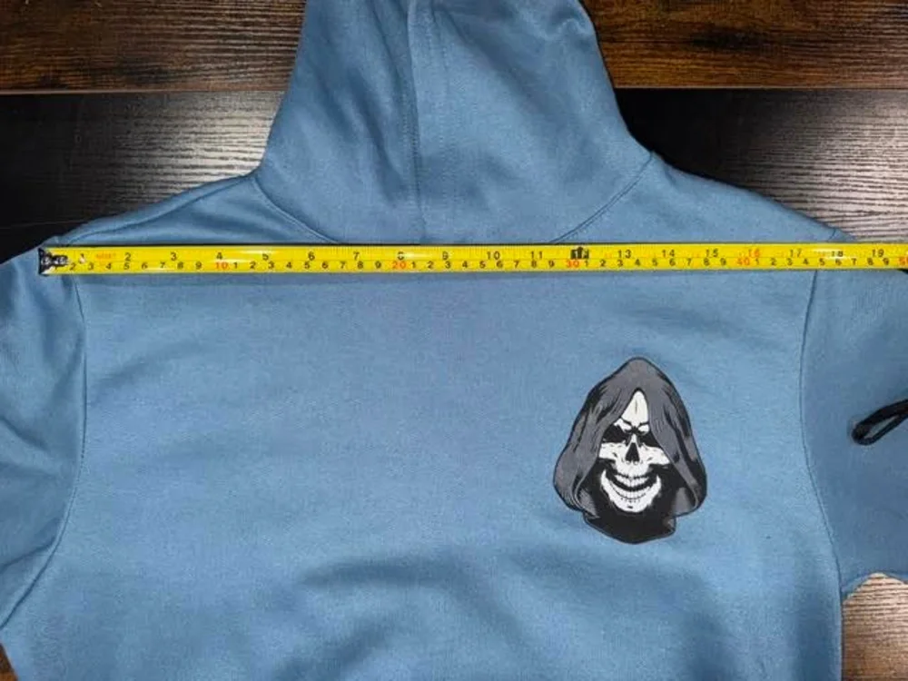 Fresh Laundry Boys Hoodie Blue Grim Reaper Skeleton Savage Tarot Card Large